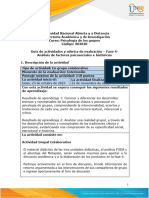 Guía de Actividades y Rúbrica de Evaluación - Unidad 3 - Fase 4 - Análisis de Factores Psicosociales e Históricos