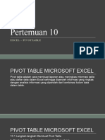 Pertemuan 10 - Excel PivotTable