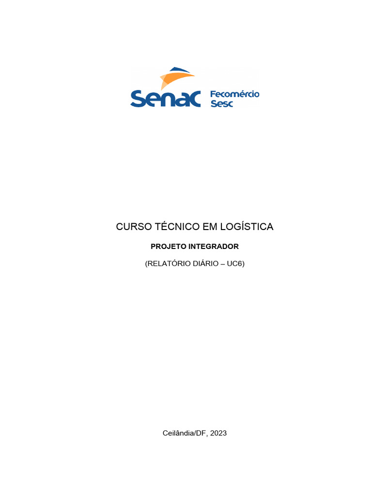 Projeto Integrador - Pi - Relatório Diário - Modelo A Seguir | PDF ...