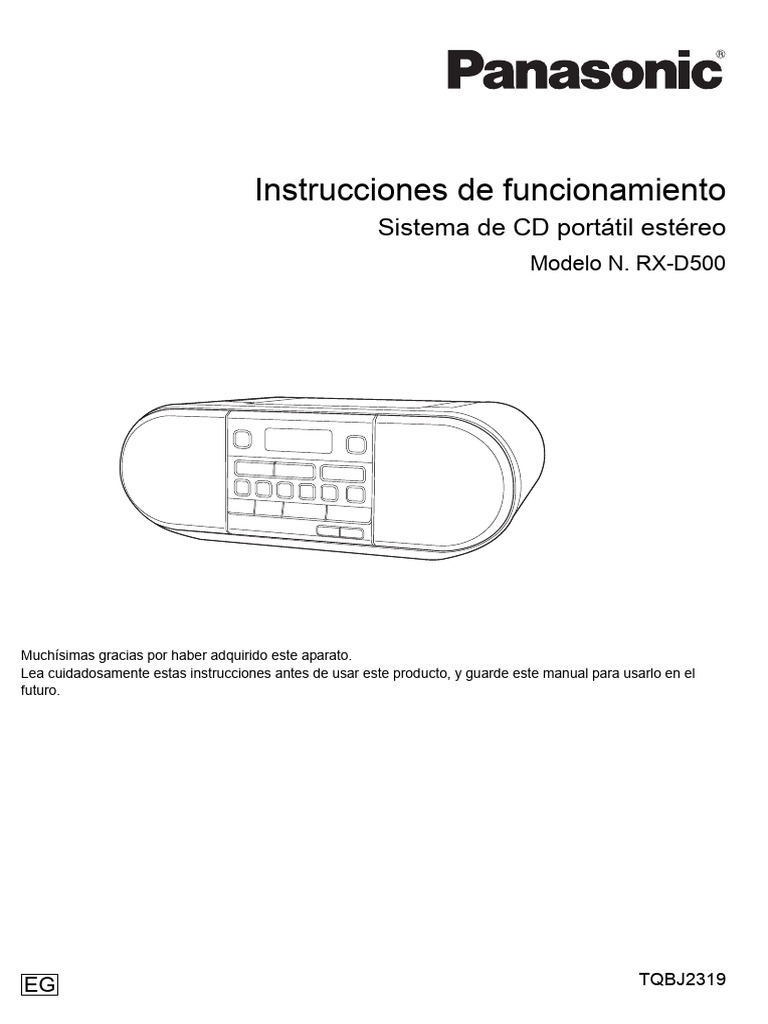 Panasonic RX-D500 | PDF | Ingenieria Eléctrica | Disco compacto