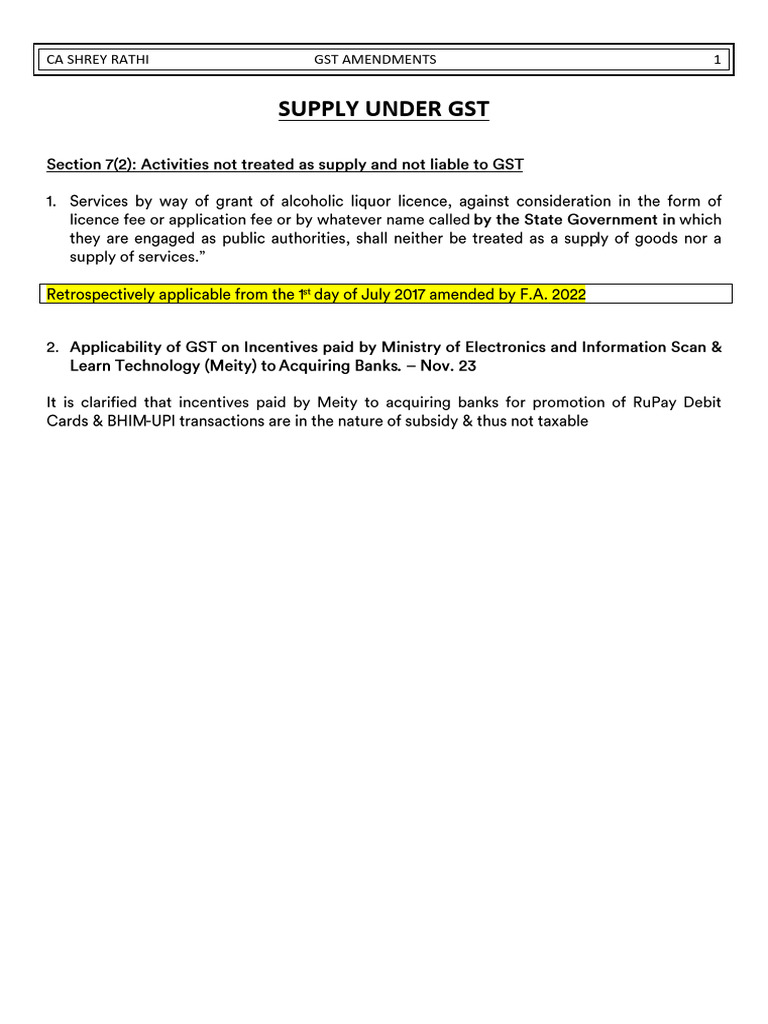 GST Amendments PDF