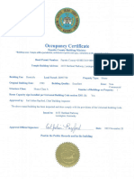 Occupancy Certificate 
