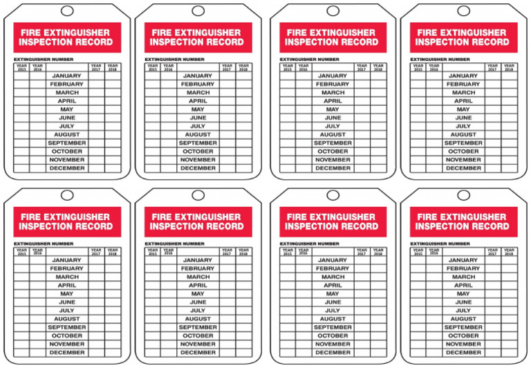 Fire Extinguisher Inspection Tag PDF
