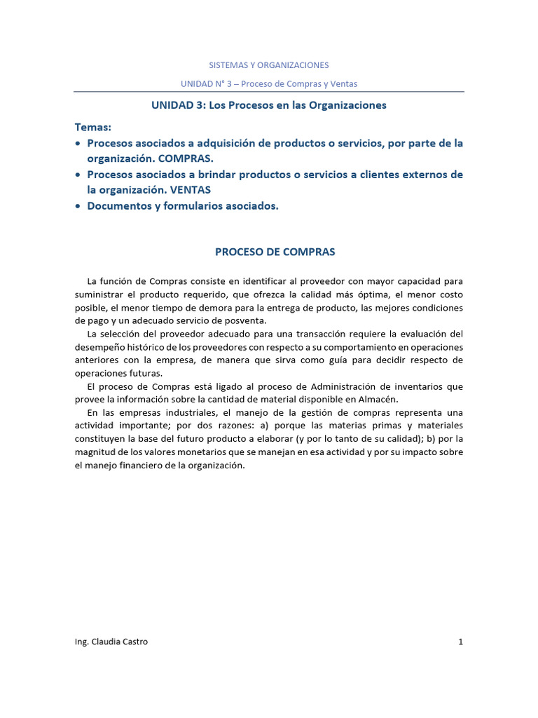 Procesos de Compras y Ventas | PDF | Business | Economias