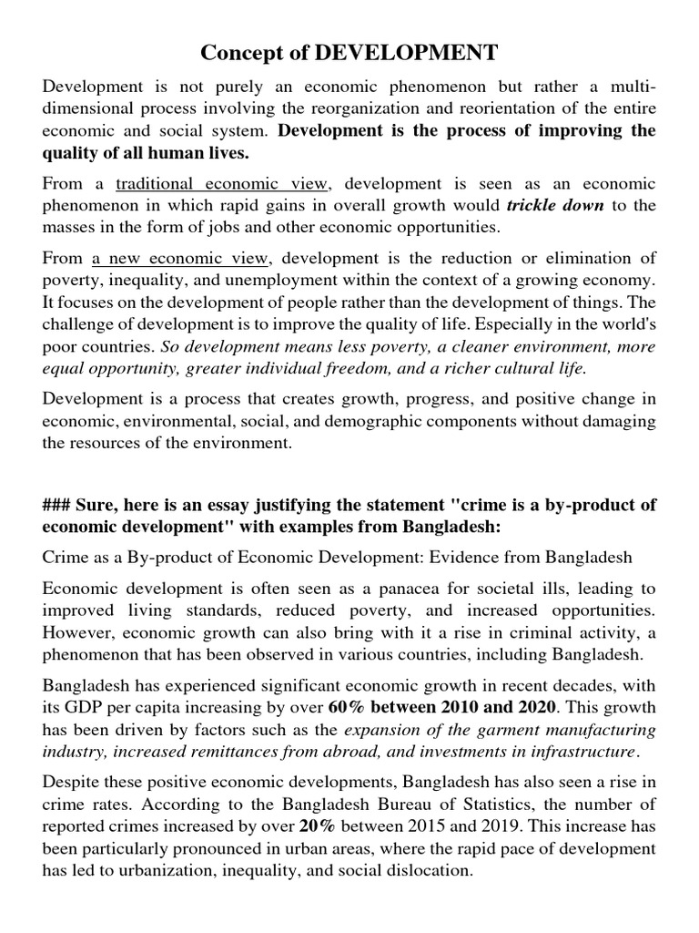 Concept Of Development Planning