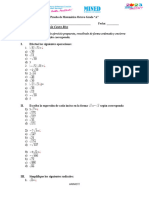 Prueba de Matemática Octavo Grado 5