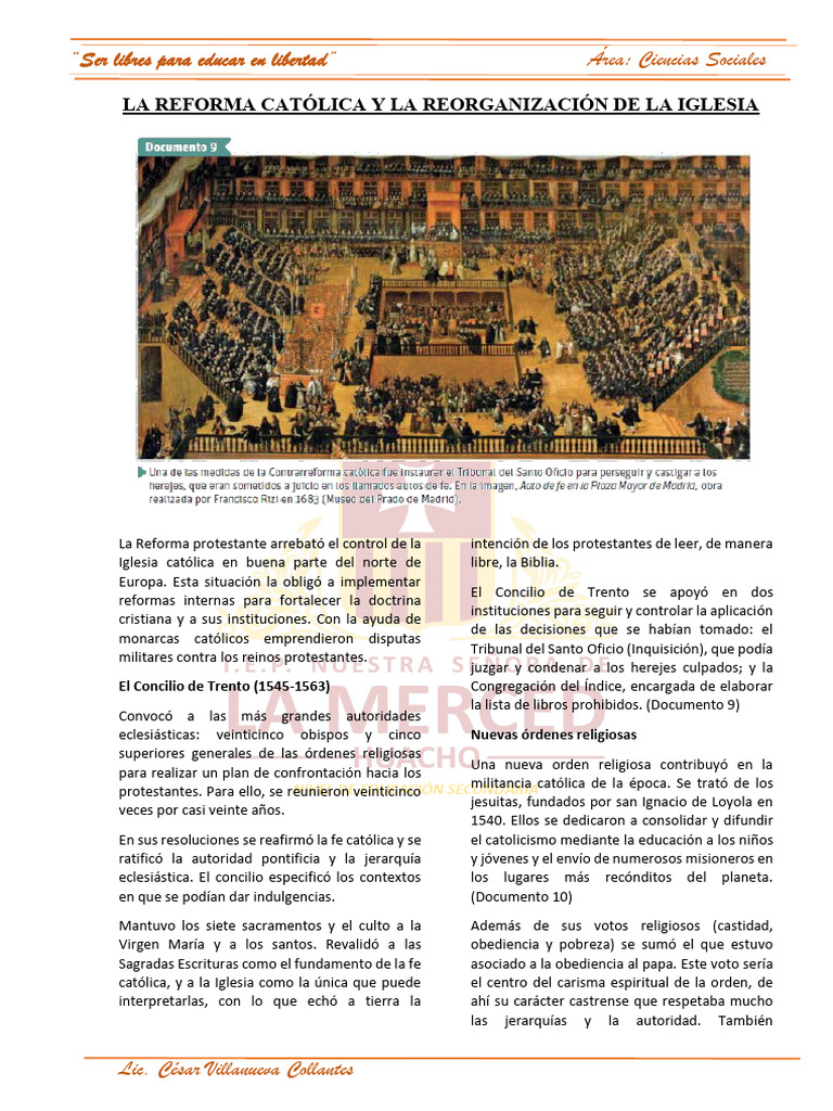 Tema 15 La Reforma Catolica y La Reorganizacion de La Iglesia | PDF ...