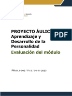 D5 - PROYECTO AULICO_ APRENDIZAJE Y DESARROLLO DE LA PERSONALIDAD