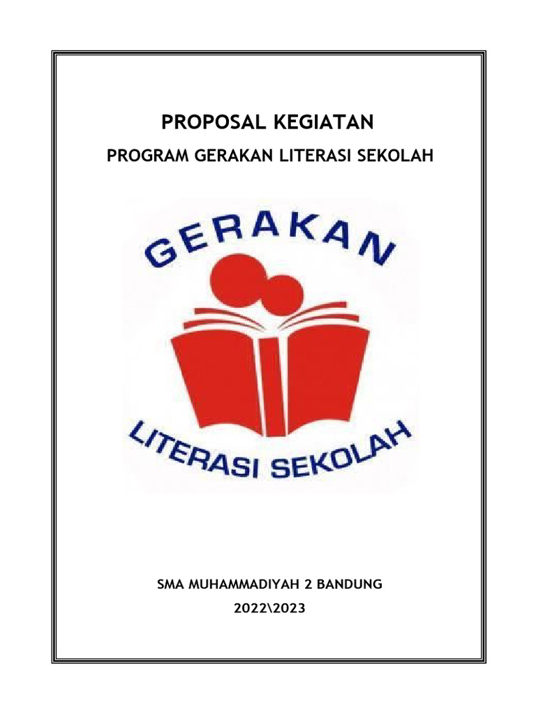 Proposal Gerakan Literasi SMA 2022/2023 | PDF