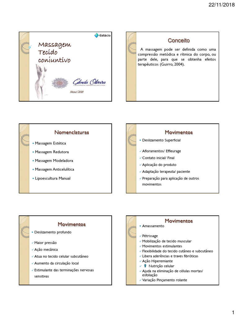 Técnicas de Massoterapia e Posturas | PDF | Massagem | Nervo