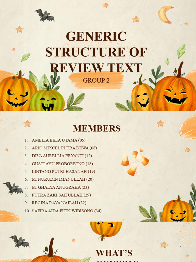 Generic Structure of Review Text | PDF | Contemporary Fantasy Novels ...