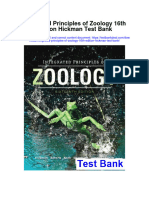 Integrated Principles of Zoology 16th Edition Hickman Test Bank