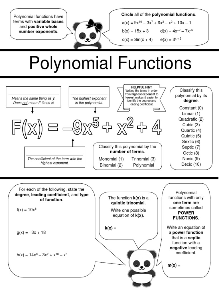 1 - Polynomial Functions | PDF | Polynomial | Algebra