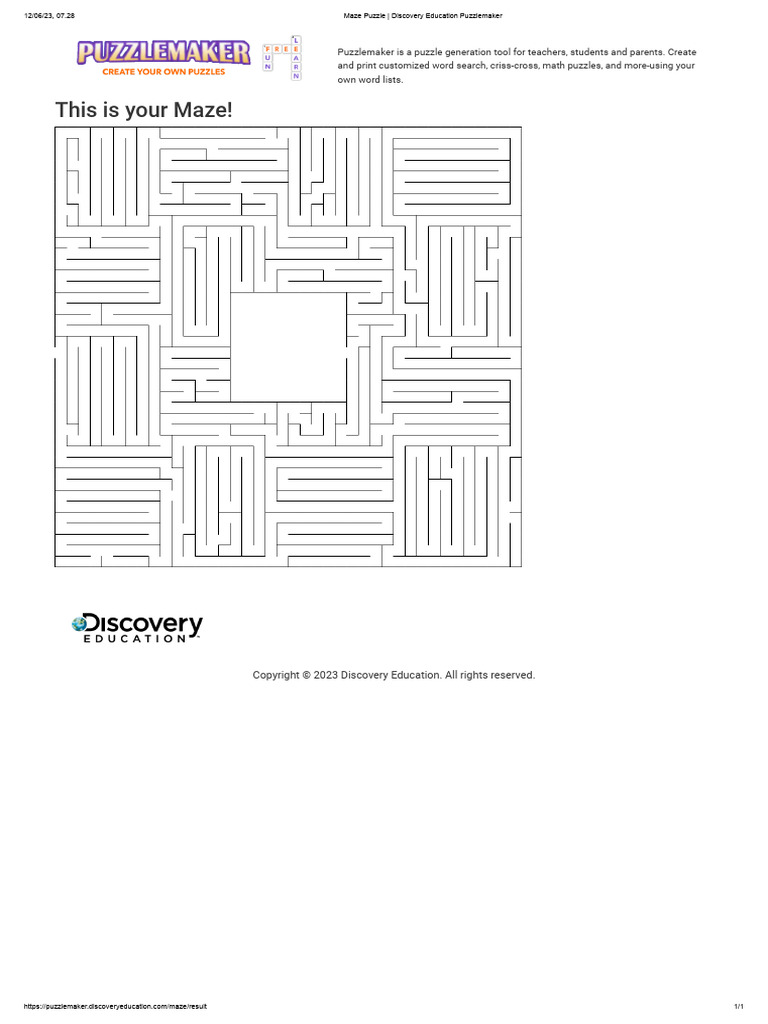 Discovery puzzlemaker 2024