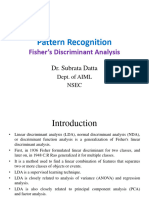 Pattern Recognition: Fisher's Discriminant Analysis