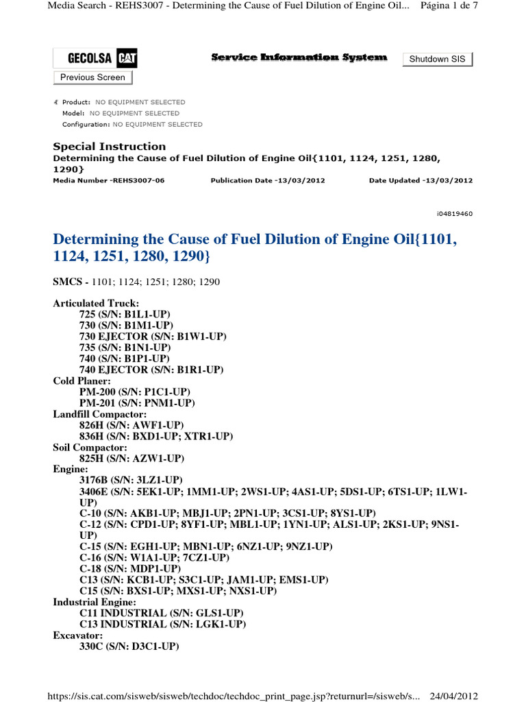 Fuel Dilution in Engine Oil Analysis | PDF | Viscosity | Leak
