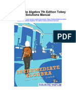 Intermediate Algebra 7th Edition Tobey Solutions Manual