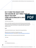 (21 - 11) Bài Thu Hoạch Cuối Giờ Chuyên Đề - quy Trình Thiết Kế Mạch Tích Hợp - Cùng Adtechnology & Snst Vietnam