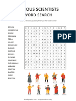 Scientists Word Search