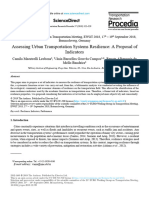 (Pibic1) Assessing Urban Transportation Systems Resilience A Proposal of Indicators