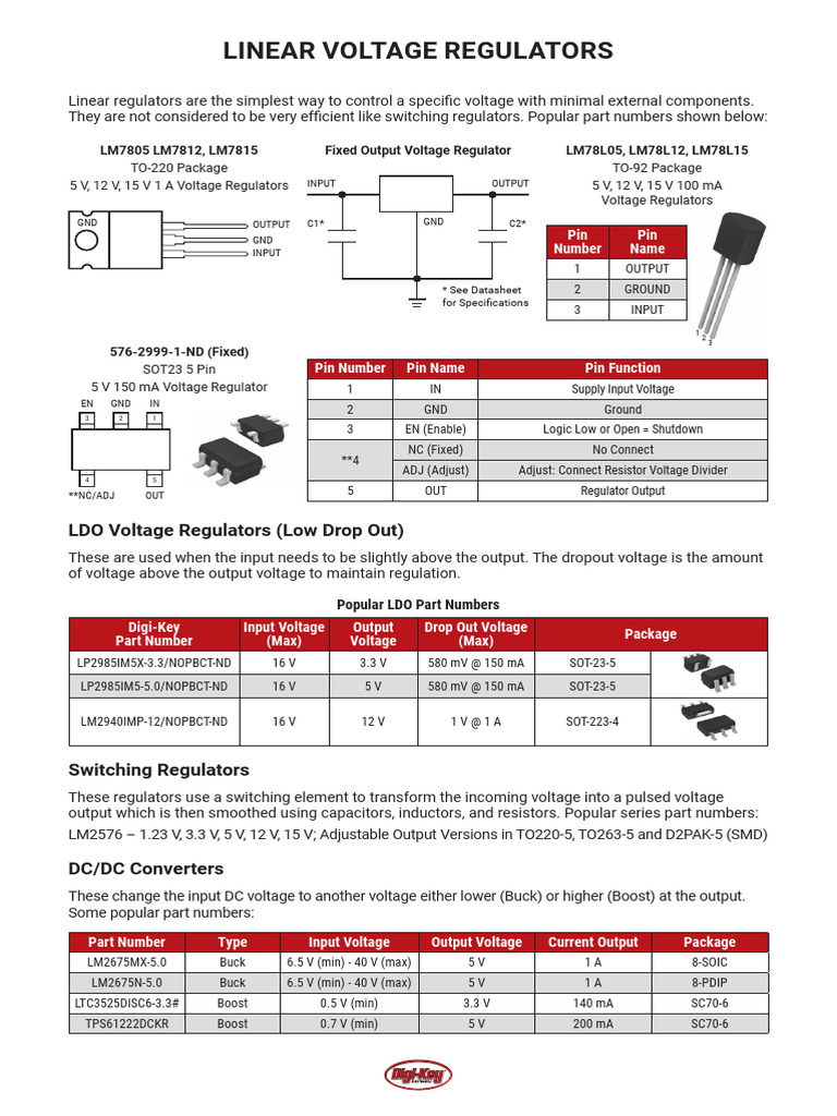 Linear Voltage Regulators | PDF | Voltage | Electric Power