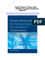 International Finance Theory and Policy 10th Edition Krugman Solutions Manual