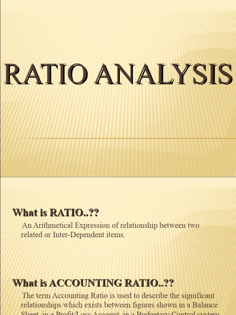 Understanding Ratio Analysis in Finance | PDF | Financial Capital ...