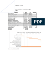 Hoja de Trabajo 5 - Diagrama de Gantt