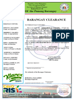 Barangay Clearance 2023 New Geraldine Gallera