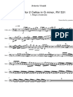 Concerto For 2 Cellos in G Minor, RV 531: VLC Solo 2 Antonio Vivaldi
