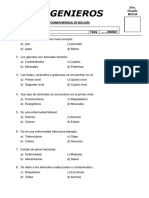 Examen Mensual de Biología 5to Grado