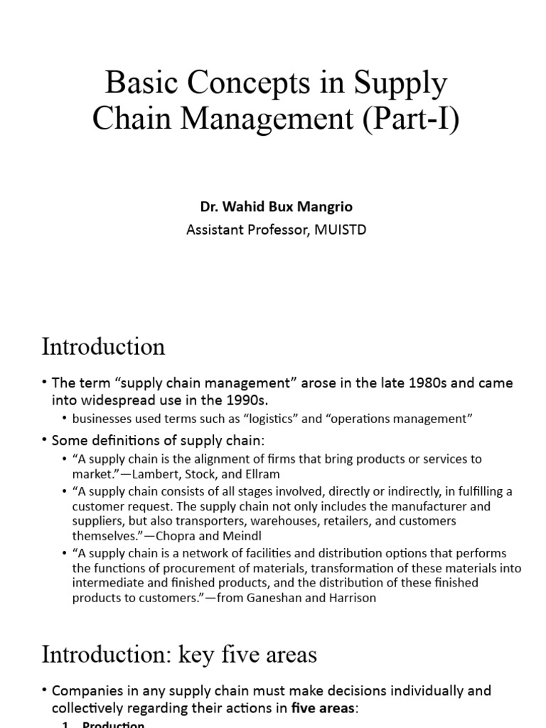 Supply Chain Management Basics Explained | PDF | Transport | Supply Chain