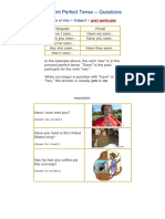 Present Perfect Tense Questions