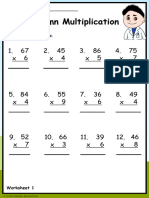 Grade 3 Multiplication Worksheet 1