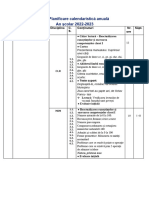 Planificare Calendaristică Anuală