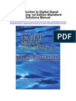 Introduction To Digital Signal Processing 1st Edition Blandford Solutions Manual