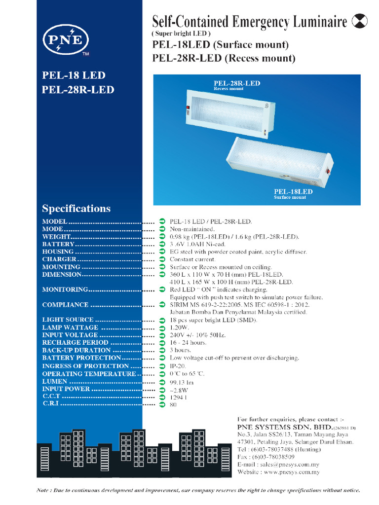 Pel 18 Led Pel 28R Led | PDF
