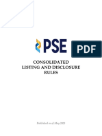 Consolidated Listing and Disclosure Rules As of May 2023