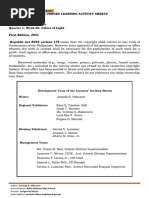 Science-Grade 8 Learner Activity Sheets Quarter 1-Week 4b: Colors of Light First Edition, 2021