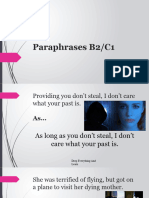 Paraphrases - B2 - C1