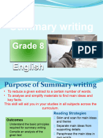 Summary Writing - PowerPoint