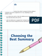Choosing the Best Summary