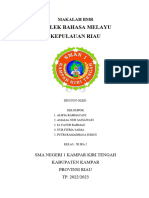 Makalah BMR Dialek Melayu Kepulauan Riau