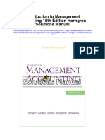 Introduction To Management Accounting 15th Edition Horngren Solutions Manual