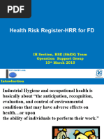 Health Risk Register - FDSEK1