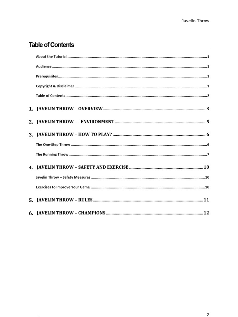 3 Updated Javelin Throw Tutorial PDF Track And Field