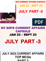 July Part 3, DV Sir's Current Affairs Capsule