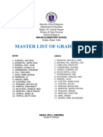 Grade 4 - Master List