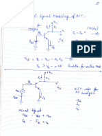 Small Signal Modelling and Analysis of BJTs