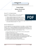 TD Optique Serie N°2 - Prisme - FSS - 2022